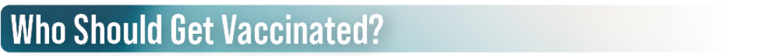 Who Should Get Vaccinated Who Should Get Vaccinated