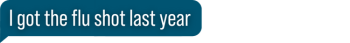 I got the flu shot last year I got the flu shot last year